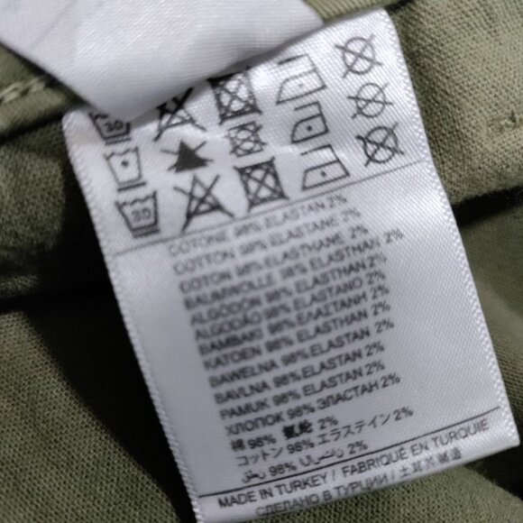 Silvian Heach Denim Olive Green Slim Fit Casual Preppy Chinos Jeans Size 29 NWT - Picture 7 of 12